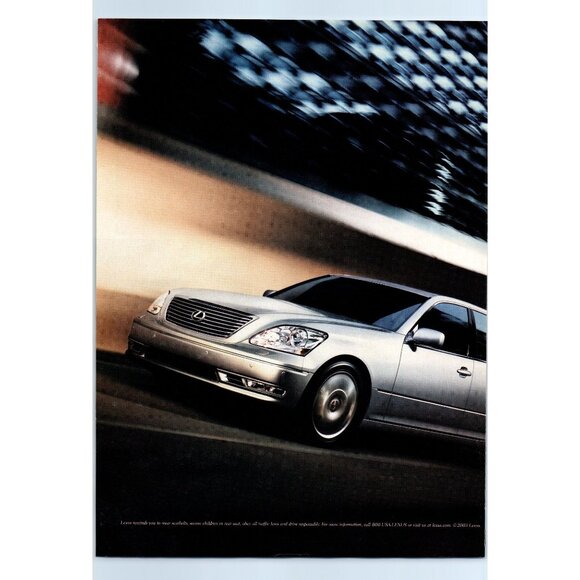 2004 Lexus LS430 Luxury Sedan 2 Page Vintage Print Ad Office Building Wall Art - Picture 2 of 4